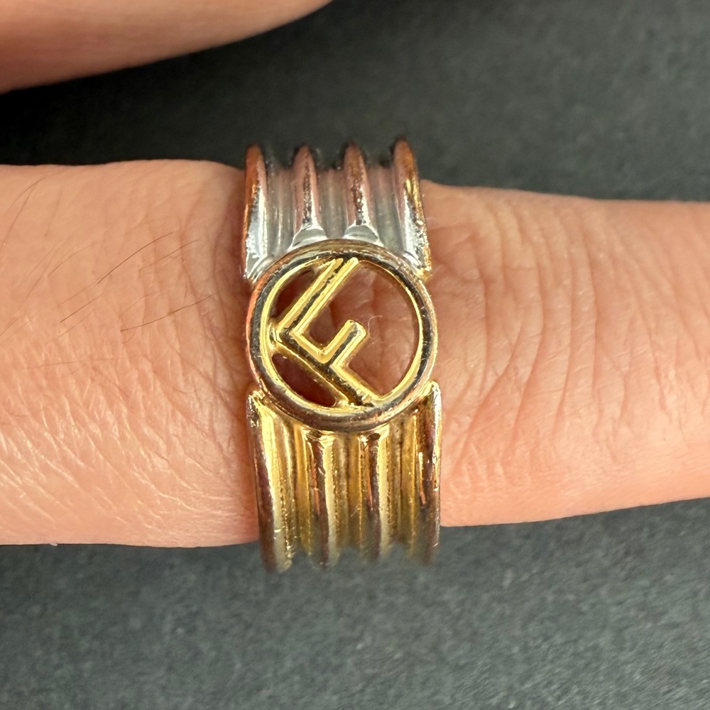 Fendi Mixed Metal Ring